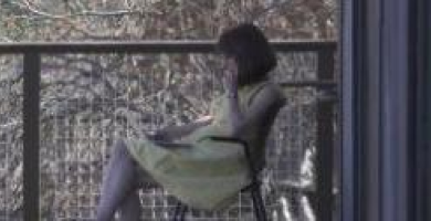 Girl sitting on a chair