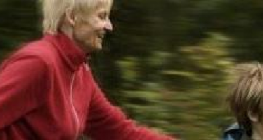 Older woman running