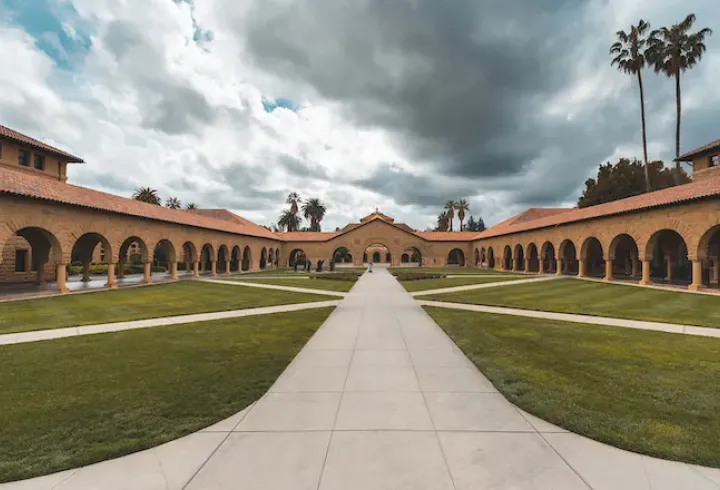 Memorial Court on Stanford's Main Campus