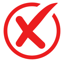 red X