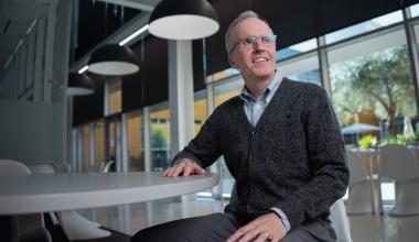 Curtis Langlotz looking up